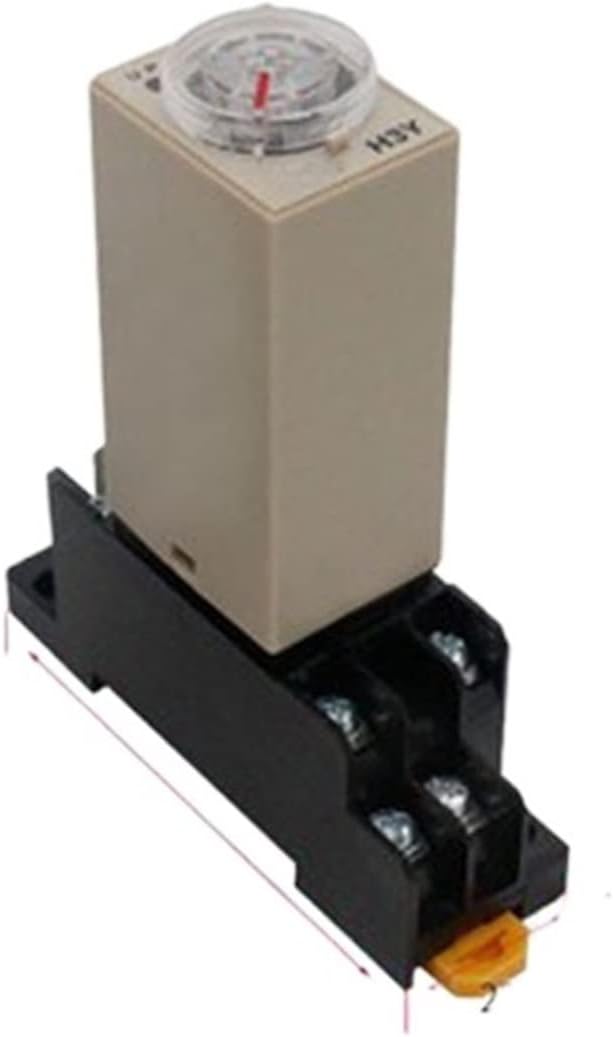 Delay Timer 0-60Min H3Y-2/4 AC24V AC110V AC220V Time Relay with 8pin Base Mini Time Relay (Color : AC24V, Size : H3Y-2 30Seconds)