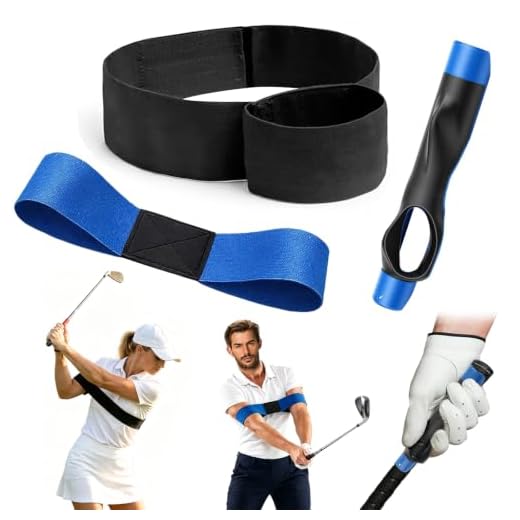 ZUYIST 2Pcs Slider Training Aid,Golf Grip Trainer Right-Handed,TRS Slider Golf Training Aid - Adjustable Golf Swing Correcting Arm Band for Connection & Stability - Elastic Swing Trainer for Beginners