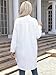 Wowcarbazole Womens Button Down Shirt Dresses Casual Long Sleeve Collared Shirts Oversized Blouse Tops with Pocket(White-L)