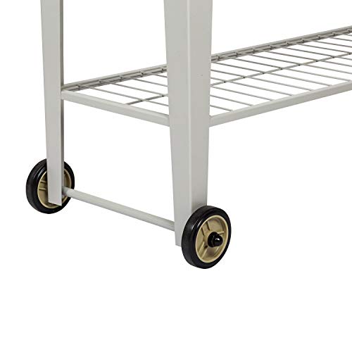 Kintness Raised Planter Box with Legs Metal Outdoor Elevated Garden Bed for Backyard Patio w/Wheels Storage Shelf
