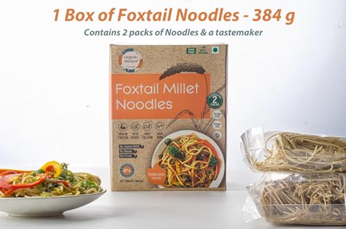 Image of Organic Wisdom-Back to Roots Foxtail Noodles | 384 gm (Contains 2 Packs) | No MSG, No Maida, No Junk | Not Fried - Sun Dried | Rich in Protein & Vit B