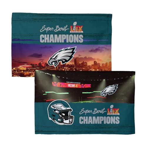 Northwest NFL Philadelphia Eagles 2025 Super Bowl LIX Overview Fan Towel 2 Pack 16" x 25"