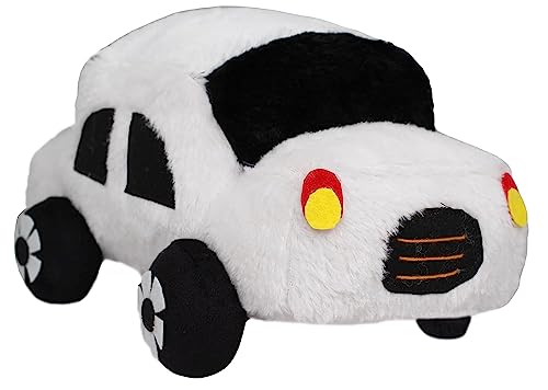 Image of Tickles Car Soft Stuffed Plush Toy for Kids Boys & Girls Birthday Gifts (Color: White Size: 30 cm)
