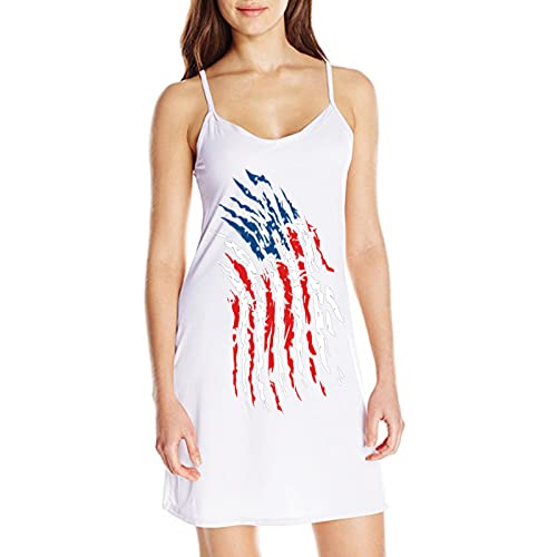 Amikadom White Independence Day Skims Túnica Slim Dupe Bustier Juvenil Sem Manga Decote V Brunch A L