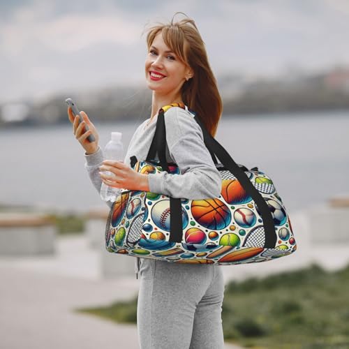 40l Gym Travel Duffel Bag Football Soccer Baseball Basketball Carry-On Workout Overnight Backpack4