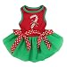 Christmas Stick Candy Green Pets Dog Tutu Party Dress XS Red (L)