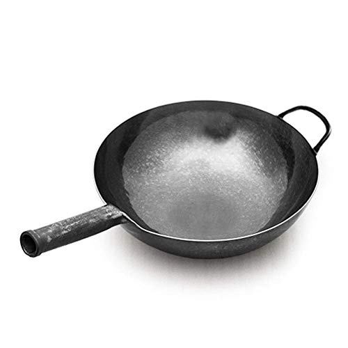 Wok de acero carbono con tapa y mango ergonómico miniatura 1