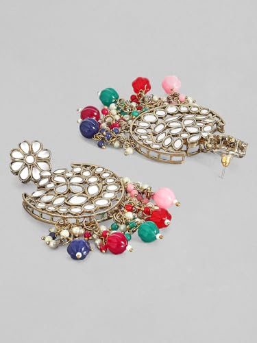 Image of Rubans Beads Necklace Set Gold Plated Traditional Jewellery Gift for Women & Girls