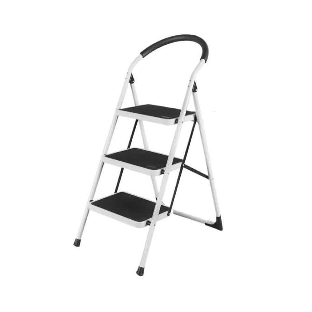 step ladder 2/3/4/5 Ladder Stool Thickened and Widened Family Household Indoor Multifunctional Folding garage step ladder(White,Medium)