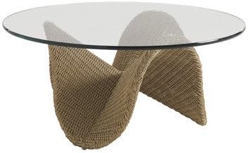 Patio Furniture/ Coffee Table Contemporary High Density Polyethylene Wicker/ Rattan Aviano Coffee Table - Assembly Required 3220-943. 17.5" H x 40" L x 40" W