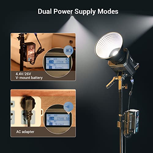 Smallrig Rc 220D 220W Led Video Light 98700 Lux @3.3Ft 5600K Continuous Output Light With Cri 95+, Tlci 96+, W/Bowens Mount, Manual And App Control Remotely Professional Studio Spotlight- 3472 #TOP4