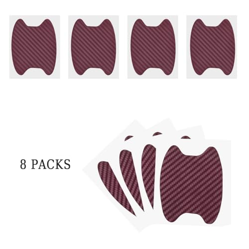 image for Blilo 4PCS Car Handle Cup Stickers, Carbon Fiber Scratch Auto Door Pro