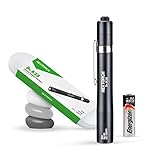Medical LED Pen Light with Pupil Gauge for Doctor Stethoscope Healthcare Nursing School Students Light with AAA Battery (White)