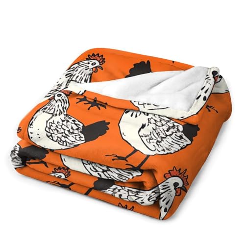 Couverture en micro polaire ultra douce à motif poulet amusant