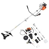 ROGONPDK 42.7cc Benzin Freischneider, Multifunktions Gartentrimmer und Freischneider, Weed Trimmer, Benzin-Rasentrimmer, 2-Takt Rasenkantenschneider, Gartenwerkzeug, für den Strauchschnitt