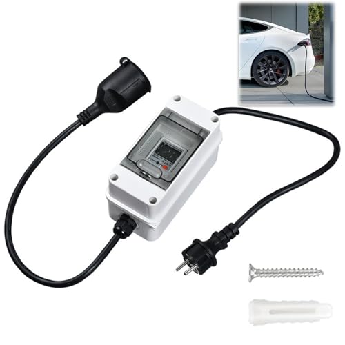 Mobilny cyfrowy licznik prądu 230 V, 16 A, do gniazdka, wodoszczelność IP65, z resetem i wyświetlaczem LED, przenośny miernik kWh z kablem o długości 1 m, do samochodów kempingowych, pojazdów