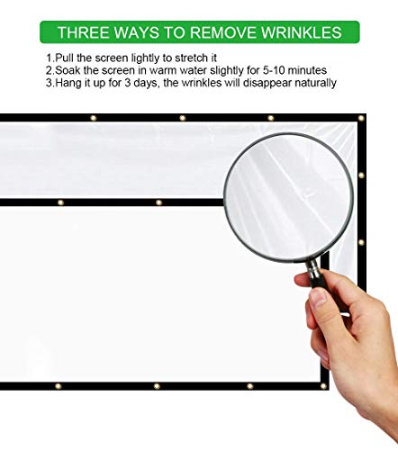 Pantalla manual plegable de proyector 120 pulgadas 16:9 miniatura 6