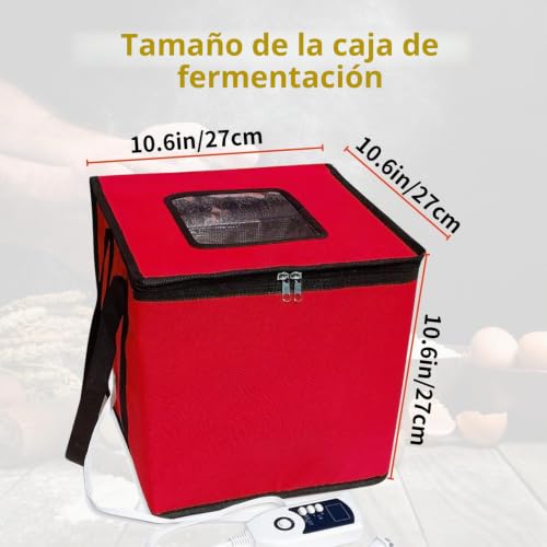Miniatura 5 de Cloud Fire Caja De Fermentación Plegable, Ajuste De Temperatura, Con Tapa, Armario Multifunción Extraíble Para El Hogar, Pan, Pizza, Yogur, Vino De Arroz Rojo