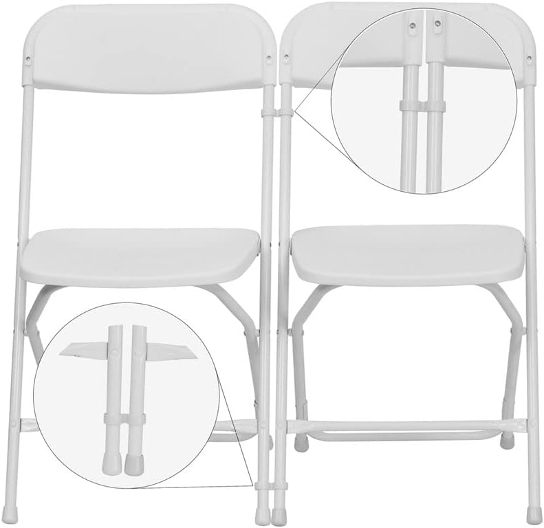 Miniatura 2 de TentandTable Clips para sillas plegables  Blanco  Paquete de 20  Compatible con la mayoría de sillas plegables de plástico estándar  Empareja sillas