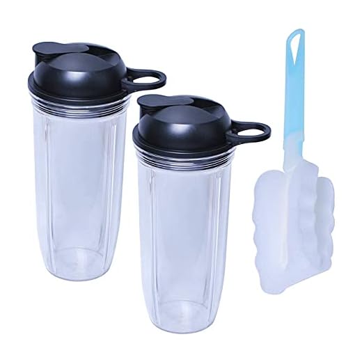 Gaoominy 32 oz ersättningskoppar med flip top to go lock för Nutri Combo 1 000 W mixer reservdelar med ren borste