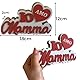 Hängetafel 20cm + Kreide + Holzschrift „I Love Mum“ 18cm + künstliche weiße Rosen – Geschenk für Mama | Muttertag 2025
