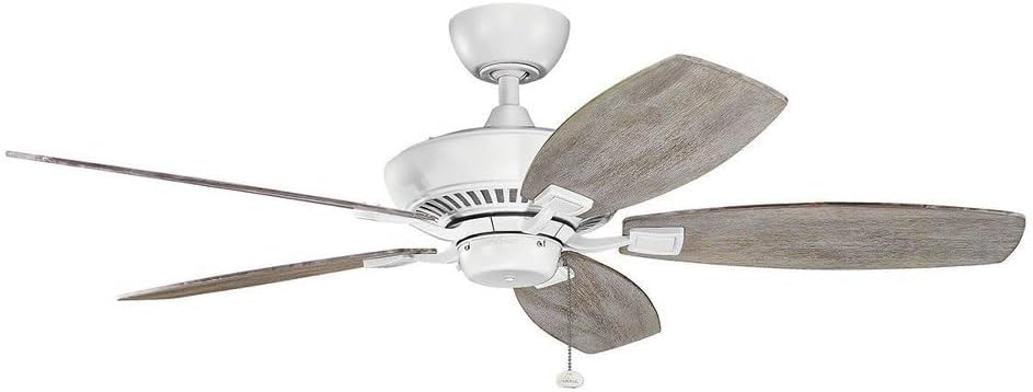 Kichler 300117OBB Canfield 52-Inch Ceiling Fan with Reversible Cherry/Walnut Blade, Oil Brushed Bronze
