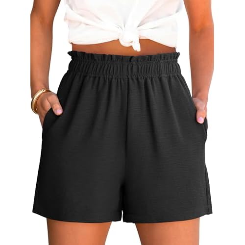 ANRABESS Shorts for Women Summer Casual Elastic High Waisted Dressy Lounge Shorts Comfy Bottoms 2025 Beach Vacation Clothes