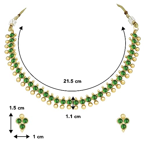 Image of Peora Traditional Ethnic Necklace & Jewellery Set Gift for Women