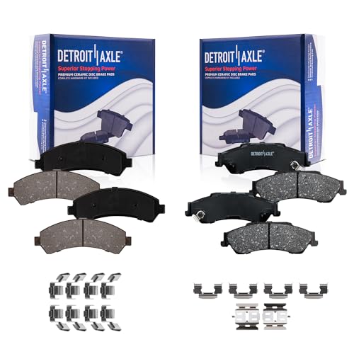Detroit Axle - Brake Pads for Chevrolet Blazer S10 GMC Jimmy Sonoma Isuzu Hombre Ceramic Brake Pads Front and Rear Replacement