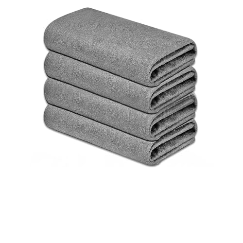 YUDANSI Magic Glass Cleaning Cloths - Sans fuite, réutilisables et très absorbants en microfibre pour Windows, miroirs et acier inoxydable (gris)
