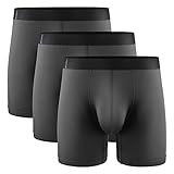 David Archy 3 Pack Men's Athletic Sur-Dry Tech Mesh Sports Boxer Briefs(XL, Dark Gray)