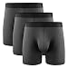 David Archy 3 Pack Men's Athletic Sur-Dry Tech Mesh Sports Boxer Briefs(XL, Dark Gray)