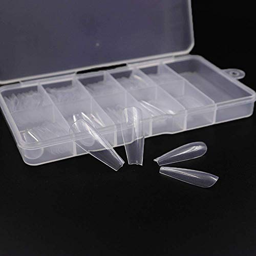 Sarg Nagelspitzen,100 Stücke lange Ballerina Falsche Nägel,Acryl Künstliche Nägel Kunst Nail Tips Vollständige Abdeckung…