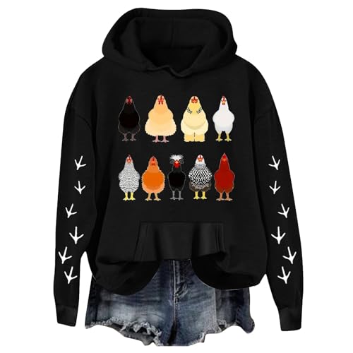 Sweat-shirt à capuche pour femme grand confort avec manches longues amples