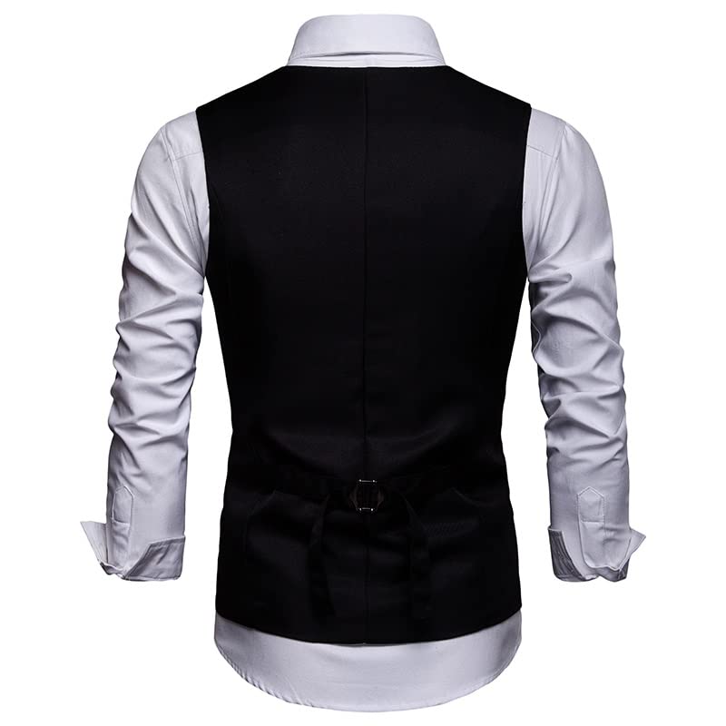 Men Suit Vest Slim Gilet Men Formal Business Sleeveless Jacket Waistcoat Single Breasted Vintage Vest2