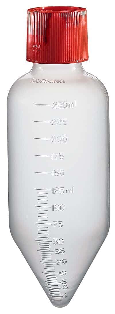 Corning 430776 Polypropylene Centrifuge Tube with Plug Seal Cap, Sterile, 250mL Capacity (Case of 102)