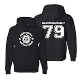 Adult Supernatural Dean Winchester 2-Sided Hoodie (Medium, Black)