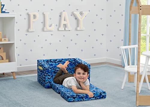 Delta Children Cozee Blue Camo Convertible Foam Chair to Lounger for Kids - image 8