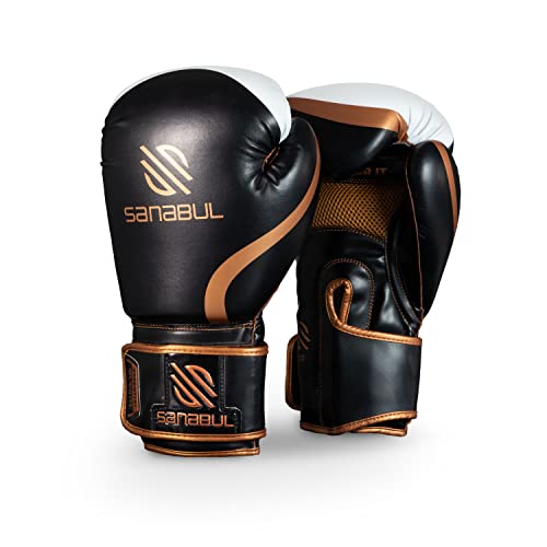 Sanabul Essential Gel Boxing Kickboxing Punching Bag Gloves, For Men and Women