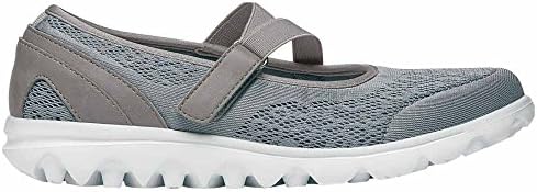 Propét Women's TravelActiv Mary Jane Style Lightweight Breathable Walking Shoes, Silver, 7 XX-Wide | Image 3