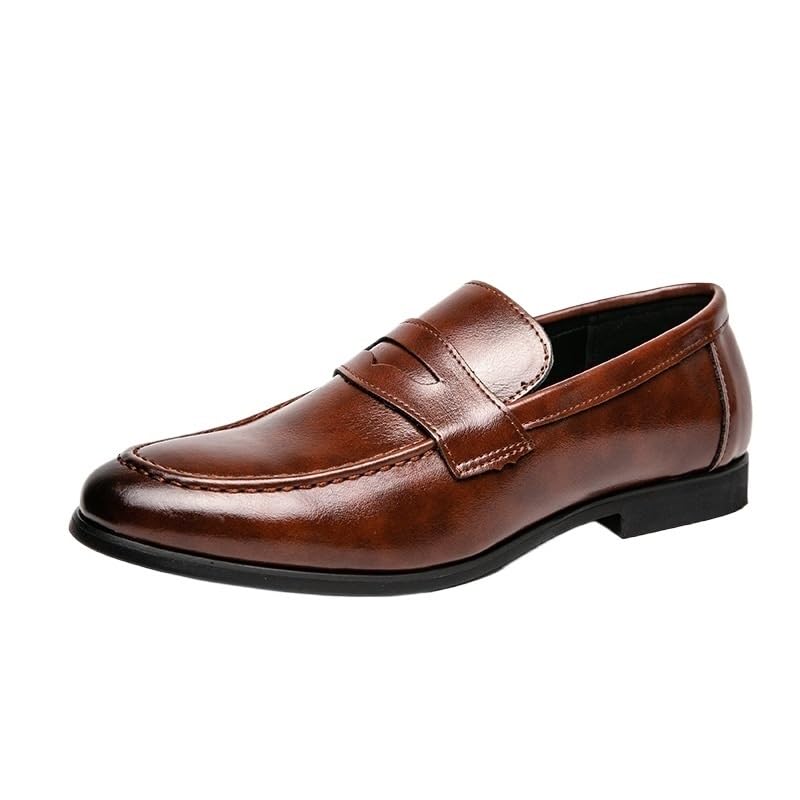Men's Gifts, Men's Elevator Dress Shoes, Luxury Genuine Leather Heightening Loafers, Breathable Slip-On Casual Business Shoes
