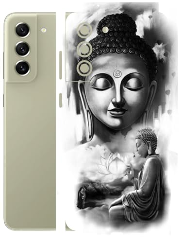 Image of AtOdds - Full Body Back Screen Guard Protector Film - Lamination Wrap Skin Sticker Compatible with Samsung Galaxy S21 FE (5G) | Scratchproof Matte Finish (Buddha)