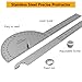 ForoGore Stainless Steel Protractor 180 Degrees Two Arm Ruler Adjustable Angle Protractor Woodworking Ruler Craftsman Angle Measure Tool (10 cm/ 3.94 Inch)