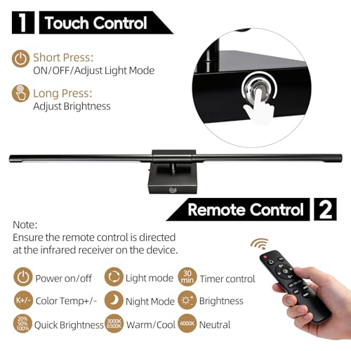 Apliques de pared recargables inalámbricos con mando y brillo regulable para casa 4