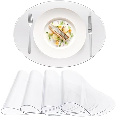 Gandeer Clear Plastic Placemats Cover