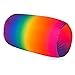Focustree Squish Microbead Pillow Neck Lumbar Body Sopport Microbead Bolster 7 * 12Inches Travel Pillows for Chair Sleeping Car Seat Emotional Colorful Dormroom Accessory (Rainbow)