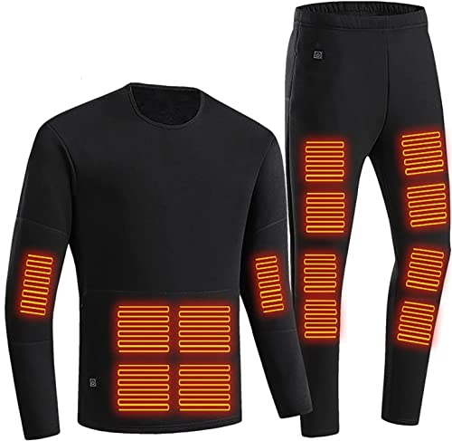 Preisvergleich Produktbild Menglo Winter Thermounterwäsche Beheizte Unterwäsche Herren 22 Zonen Heizung Beheizbares Hemd Und Hose Set,Thermo-Unterwäsche Heizung Kleidung,Winter Base Layer Set
