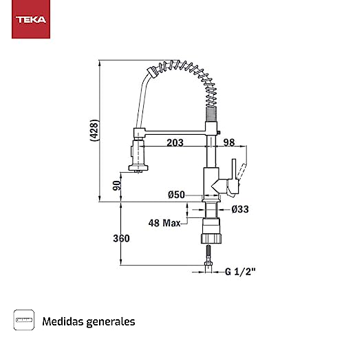 Grifo Teka IN939 Cromo CaÑO Alto - 4