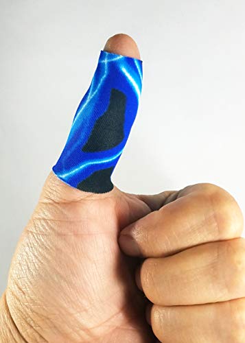 Bowling Thumb Sock BTS (Blue Lightening Bolt) - Open TIP