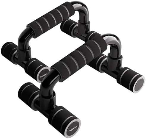READAEER Push Up Bars Gym Exercise Equipment Fitness 1 Pair Pushup Handles with Cushioned Foam Grip and Non-Slip Sturdy Struc